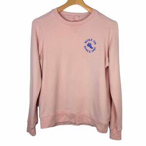 Merrell Pink Hike On Fleece Lined Organic Cotton Pullover Sweatshirt Medium